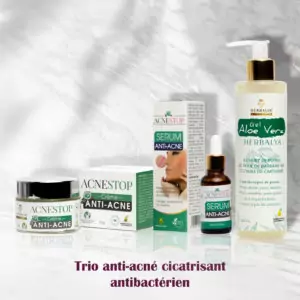 trio anti-acné cicatrisant antibactérien