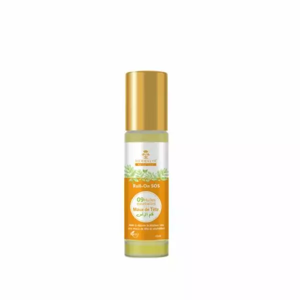 HERBALYA Roll-On SOS Maux de tête  Aux 09 huiles essentielles