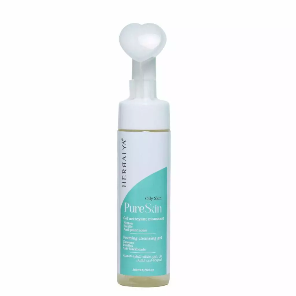 Gel nettoyant moussant pureskin avec brosse en silicone 200 ml