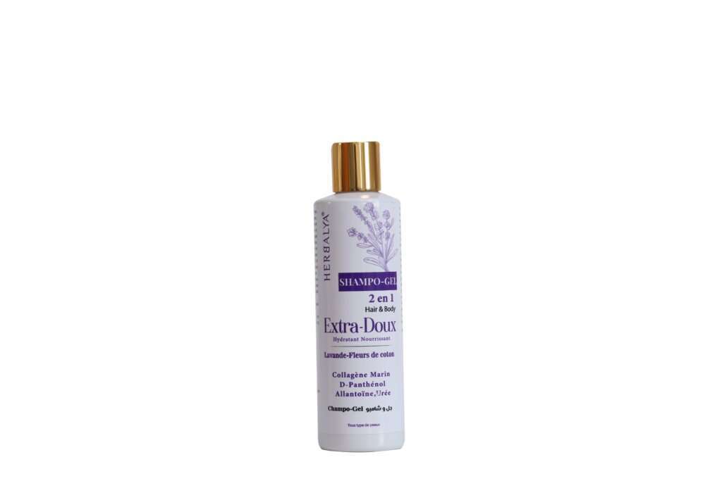 SHAMPO-GEL Hair & Body EXTRA-DOUX HYDRATANT NOURRISSANT Lavande-Fleurs de cotons