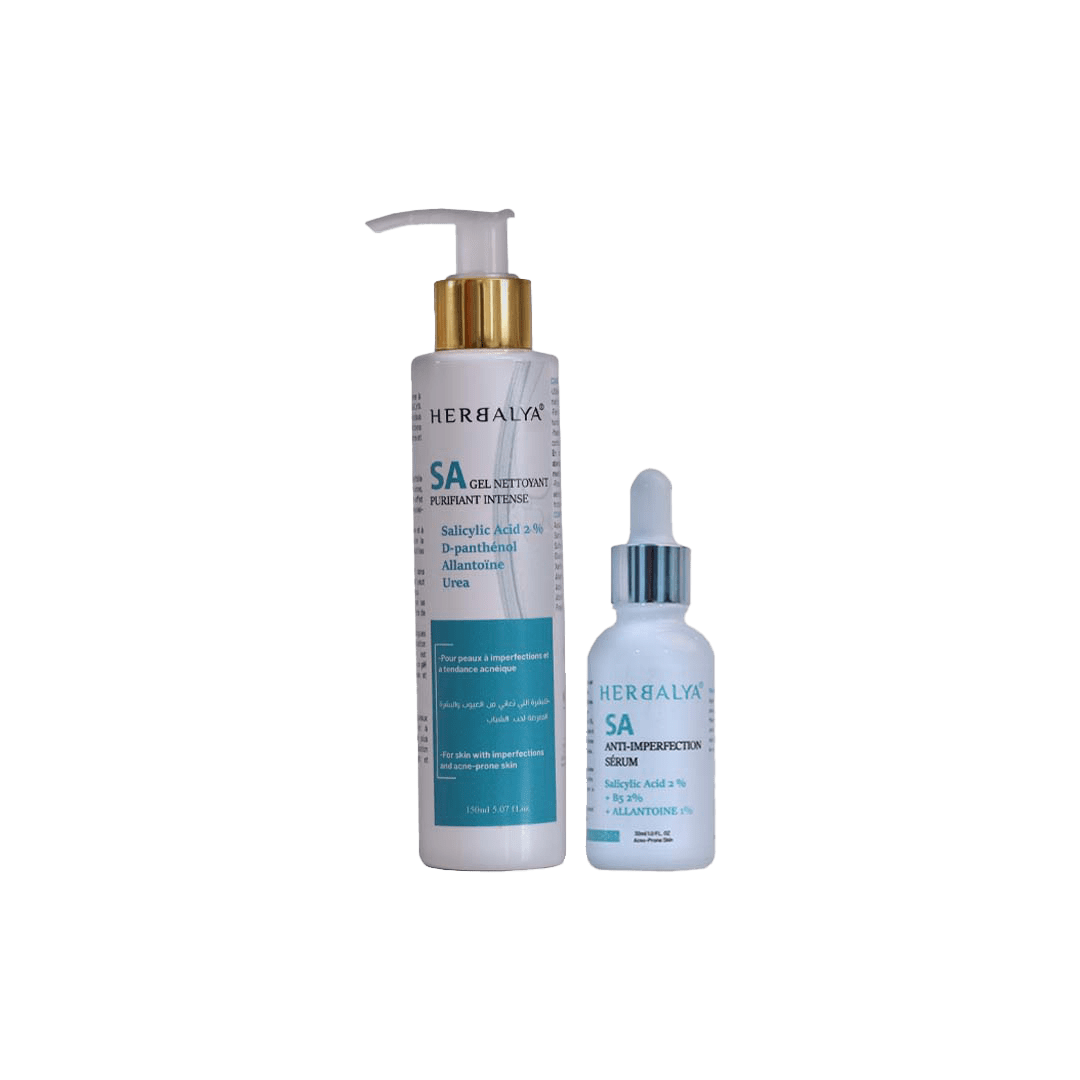 DUO GEL NETTOYANT ET SERUM A L'ACIDE SALICYLIQUE