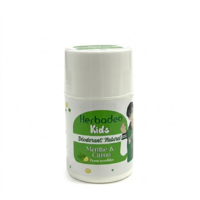 herbadeo kids menthe et citron deodorant naturel herbalya natural care