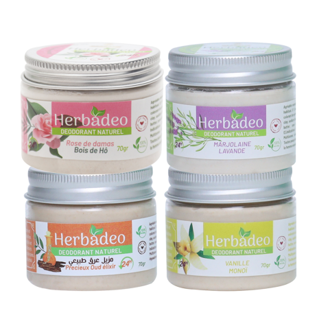 Pack 1 An de Déodorants Solides Naturels HERBADEO