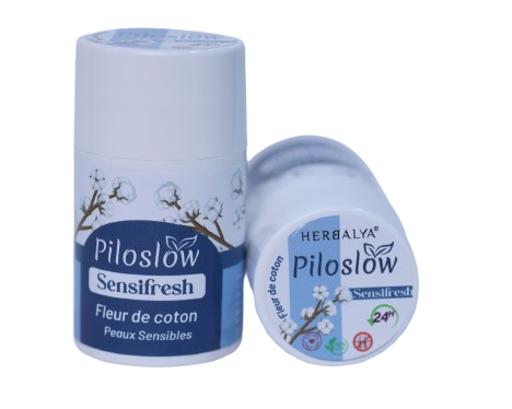 Piloslow Sensifresh fleur de coton: déodorant naturel ralentissant la repousse des poils