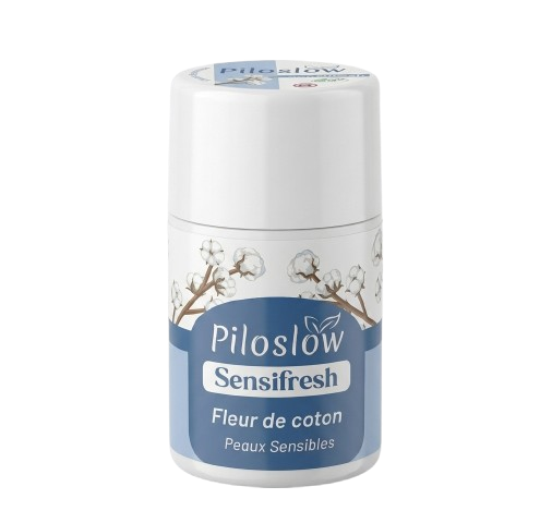 Piloslow Sensifresh fleur de coton: déodorant naturel ralentissant la repousse des poils
