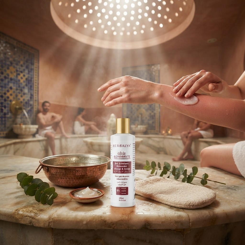 gélé gommante gel nettoyant exfolliant herbalya